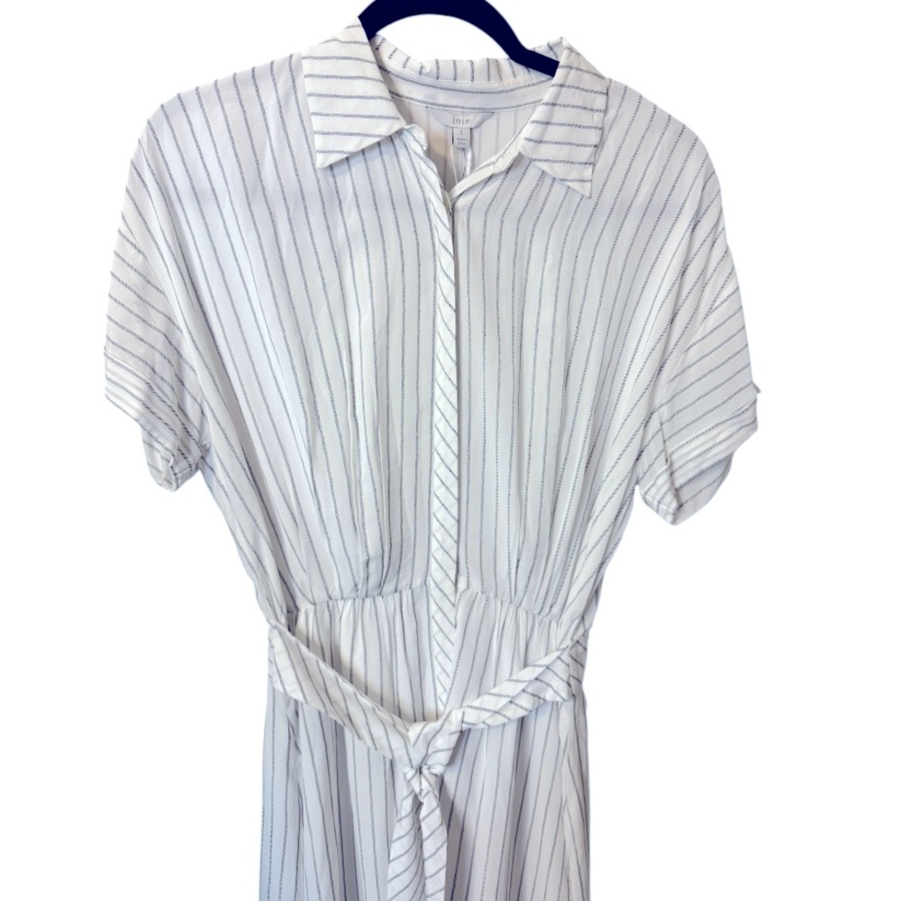 NWT Joie Chellie Pinstriped Midi Shirt Dress Small Classic Beauty - Picture 7 of 9